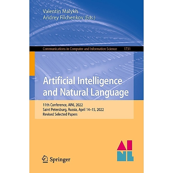 Artificial Intelligence and Natural Language / Communications in Computer and Information Science Bd.1731