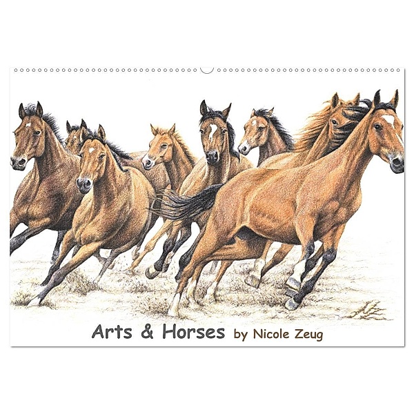 Arts & Horses (Wandkalender 2024 DIN A2 quer), CALVENDO Monatskalender, Nicole Zeug