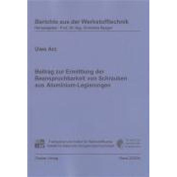 Arz, U: Beitrag zur Ermittlung der Beanspruchbarkeit von Sch, Uwe Arz