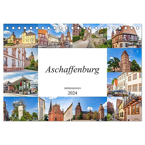 Aschaffenburg Impressionen (Tischkalender 2024 DIN A5 quer), CALVENDO Monatskalender, Dirk Meutzner