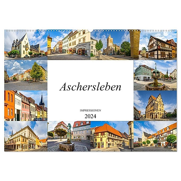 Aschersleben Impressionen (Wandkalender 2024 DIN A2 quer), CALVENDO Monatskalender, Dirk Meutzner