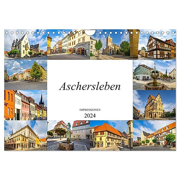 Aschersleben Impressionen (Wandkalender 2024 DIN A4 quer), CALVENDO Monatskalender, Dirk Meutzner