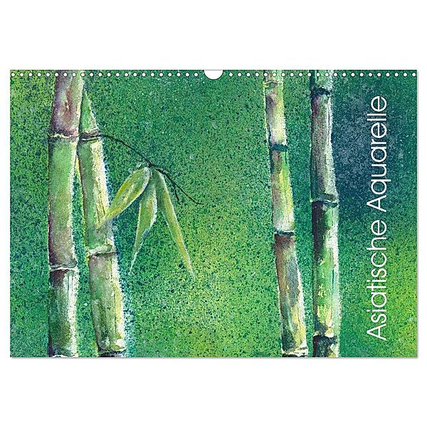 Asiatische Aquarelle (Wandkalender 2024 DIN A3 quer), CALVENDO Monatskalender, Jitka Krause