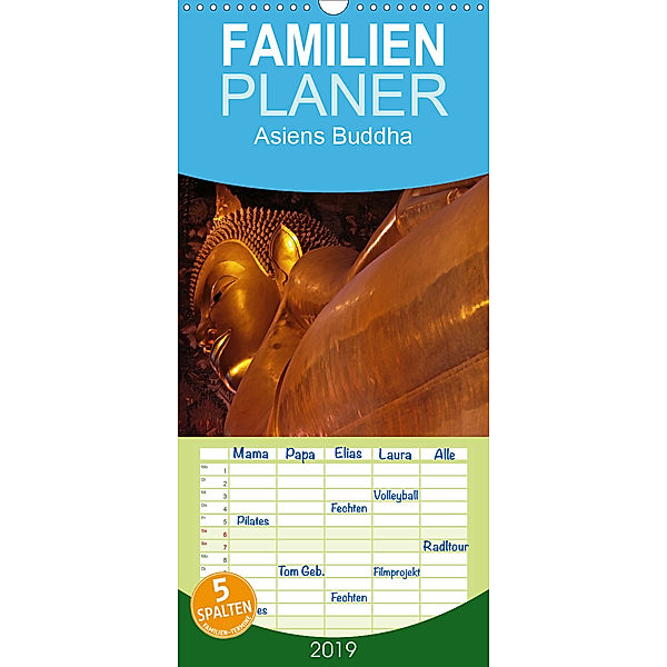 Asiens Buddha - Familienplaner hoch (Wandkalender 2019 , 21 cm x 45 cm, hoch), Peter G. Zucht