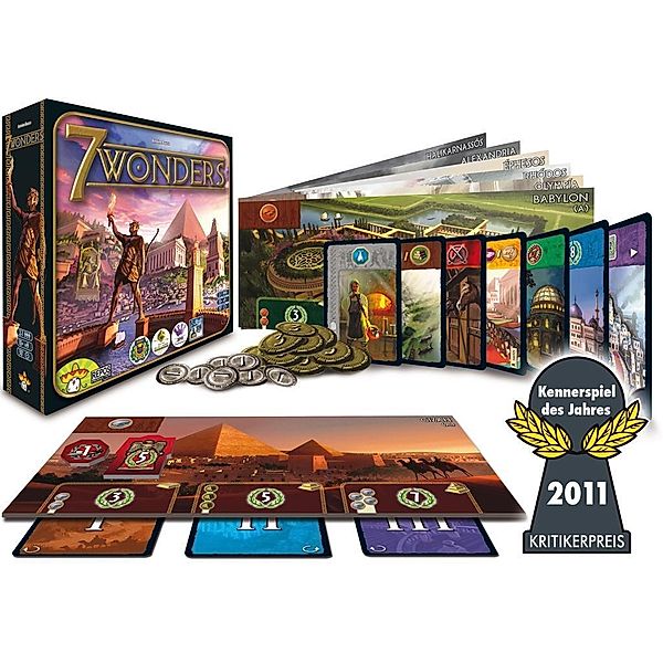 Asmodee Asmodee 7 Wonders, Kennerspiel des Jahres 2011!, Antoine Bauza