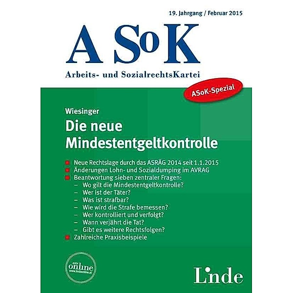 ASoK-Spezial / ASoK-Spezial: Die neue Mindestentgeltkontrolle (f. Österreich), Christoph Wiesinger