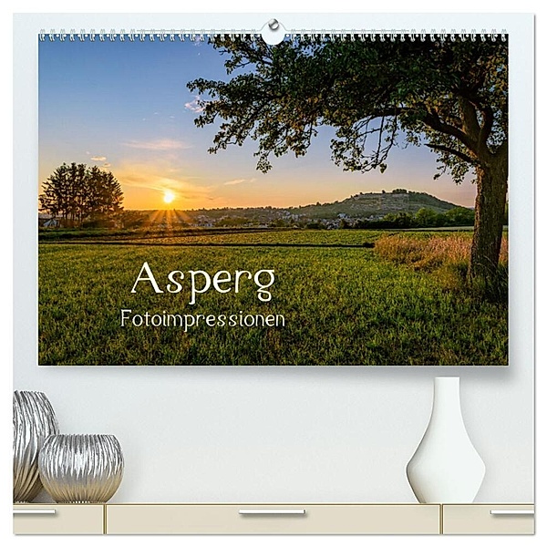 Asperg - Fotoimpressionen (hochwertiger Premium Wandkalender 2024 DIN A2 quer), Kunstdruck in Hochglanz, Hans Werner Partes