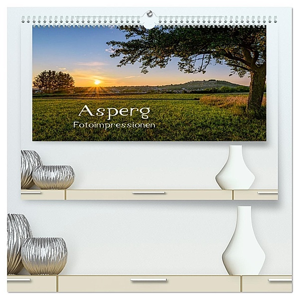 Asperg - Fotoimpressionen (hochwertiger Premium Wandkalender 2025 DIN A2 quer), Kunstdruck in Hochglanz, Calvendo, Hans Werner Partes