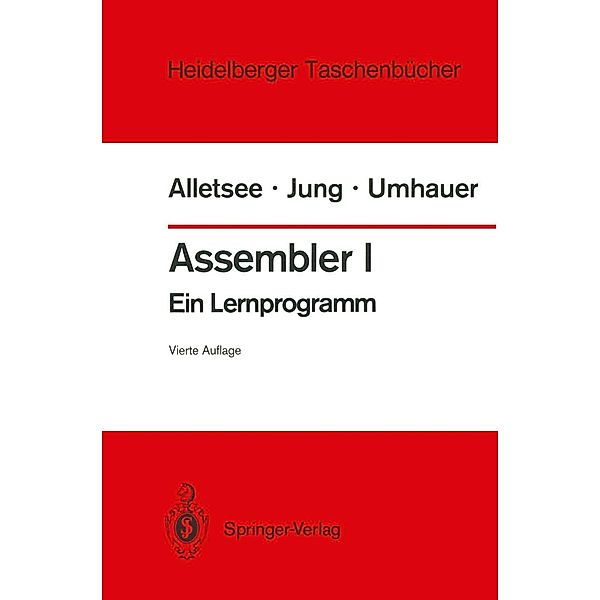 Assembler I / Heidelberger Taschenbücher Bd.140, Rainer Alletsee, Horst Jung, Gerd F. Umhauer