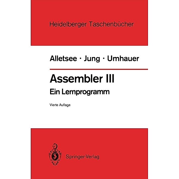 Assembler III / Heidelberger Taschenbücher Bd.142, Rainer Alletsee, Horst Jung, Gerd F. Umhauer