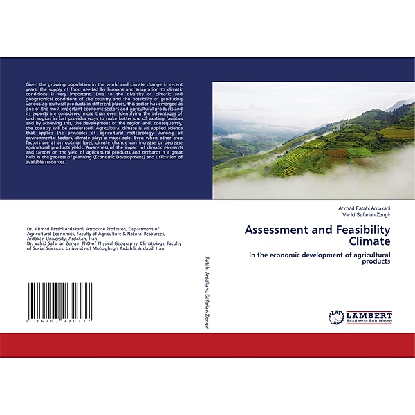 Assessment and Feasibility Climate, Ahmad Fatahi Ardakani, Vahid Safarian Zengir