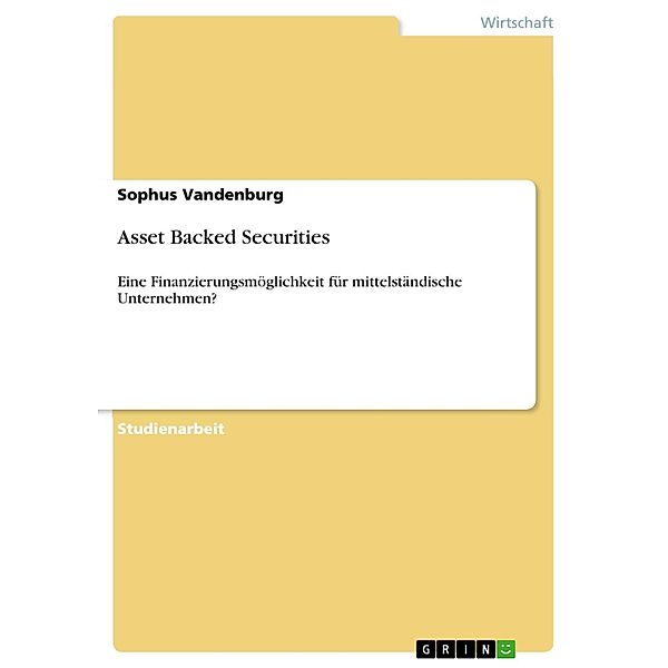 Asset Backed Securities, Sophus Vandenburg