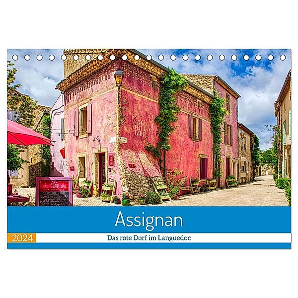 Assignan - Das rote Dorf im Languedoc (Tischkalender 2024 DIN A5 quer), CALVENDO Monatskalender, Thomas Bartruff