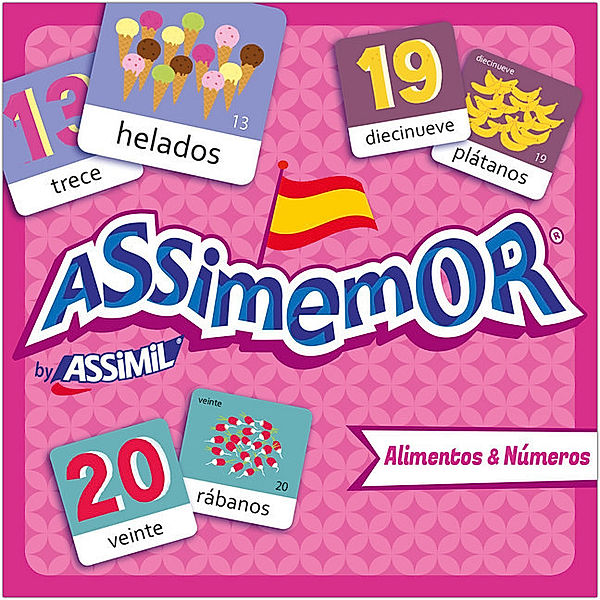 Assimil-Verlag Assimemor, Alimentos & Números - Speisen & Zahlen (Kinderspiel)