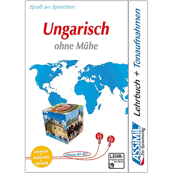 Assimil Ungarisch ohne Mühe, Lehrbuch, 4 Audio-CDs u. 1 CD-ROM