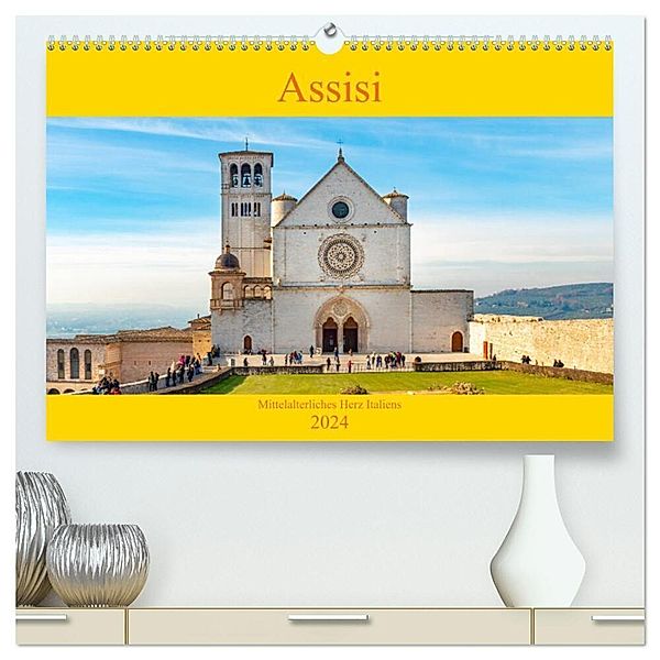 Assisi - Mittelalterliches Herz Italiens (hochwertiger Premium Wandkalender 2024 DIN A2 quer), Kunstdruck in Hochglanz, Alessandro Tortora