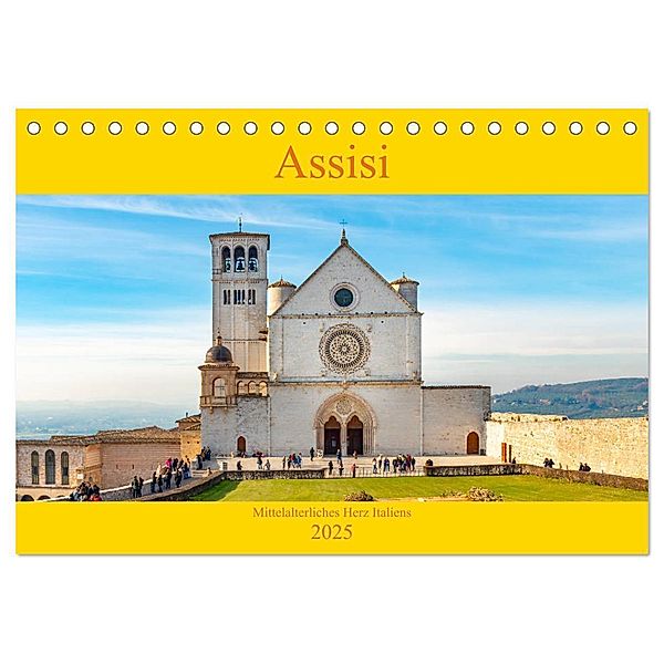 Assisi - Mittelalterliches Herz Italiens (Tischkalender 2025 DIN A5 quer), CALVENDO Monatskalender, Calvendo, Alessandro Tortora