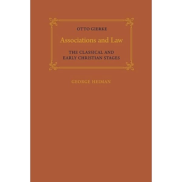 Associations and Law, Otto Gierke