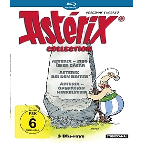 Asterix Collection: Operation Hinkelstein/ Sieg über Cäsar/ Asterix bei den Briten BLU-RAY Box, George Roubicek, Adolf Kabatek, Yannik Voight, René Goscinny, Albert Uderzo, Pierre Tchernia