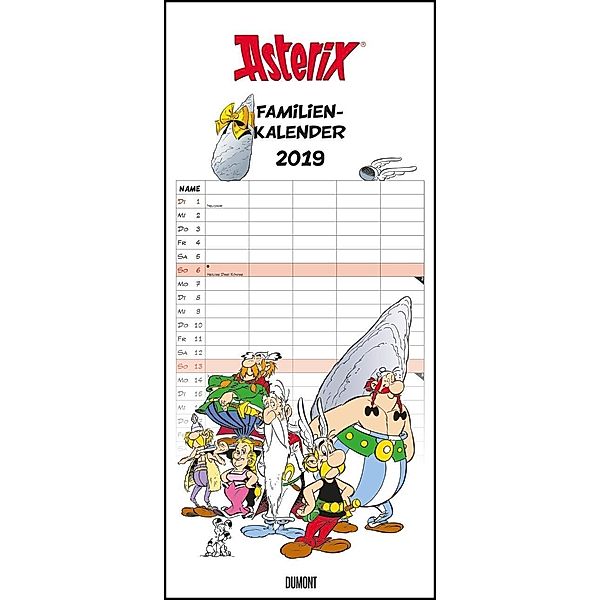 Asterix Familienkalender 2019