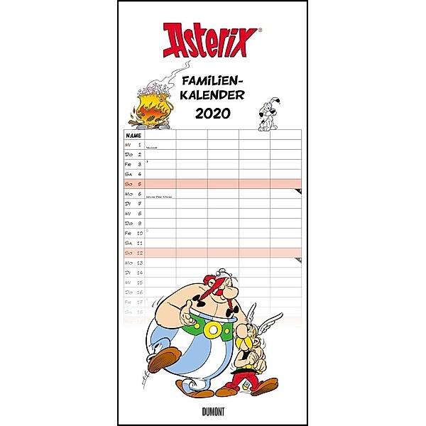 Asterix Familienplaner 2020 - Wandkalender