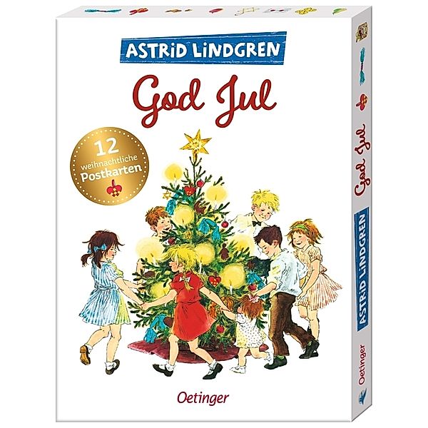 Astrid Lindgren. God Jul. 12 wunderschöne Weihnachtskarten zum Verschicken, Astrid Lindgren