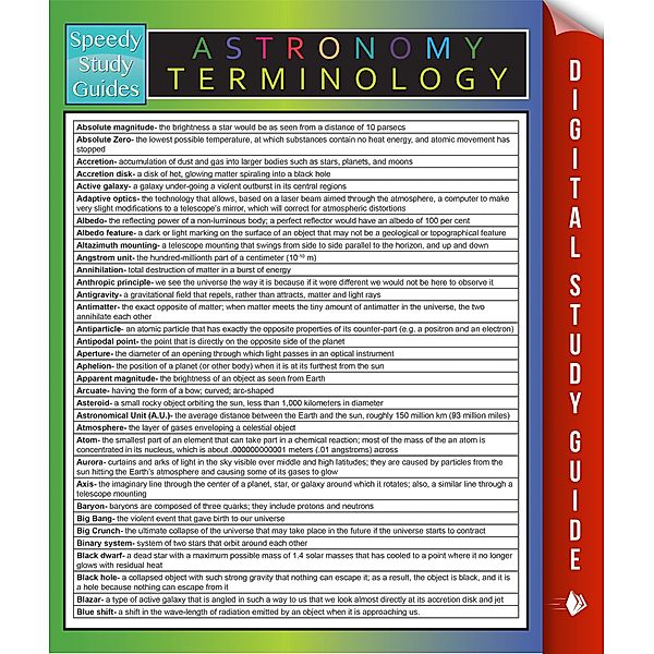 Astronomy Terminology / Self Teaching Cosmos Guide, Speedy Publishing