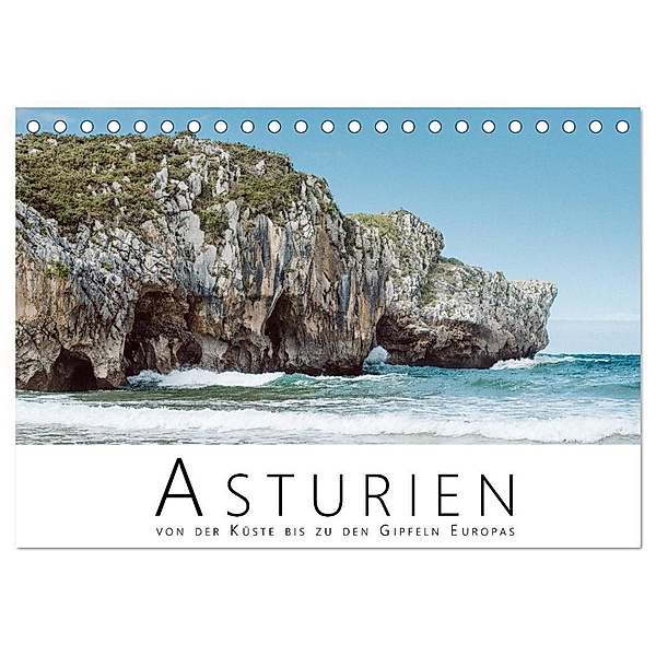 Asturien - Von der Küste bis zu den Gipfeln Europas (Tischkalender 2025 DIN A5 quer), CALVENDO Monatskalender, Calvendo, David Pfau