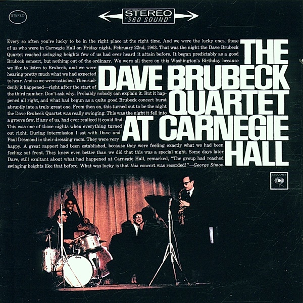 At Carnegie Hall, Dave Brubeck Quartet