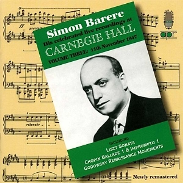 At Carnegie Hall Vol.3-1947, Simon Barere