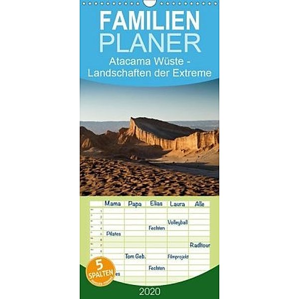 Atacama Wüste - Landschaften der Extreme - Familienplaner hoch (Wandkalender 2020 , 21 cm x 45 cm, hoch), U. Boettcher