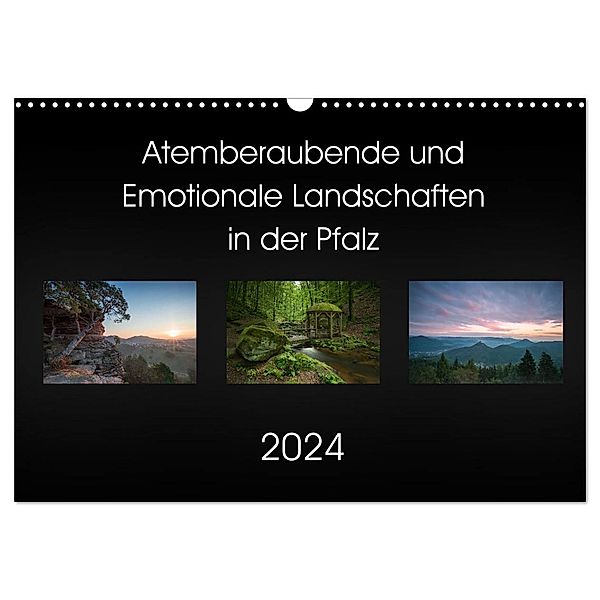 Atemberaubende und Emotionale Landschaften in der Pfalz (Wandkalender 2024 DIN A3 quer), CALVENDO Monatskalender, Anna Wojtas