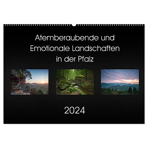 Atemberaubende und Emotionale Landschaften in der Pfalz (Wandkalender 2024 DIN A2 quer), CALVENDO Monatskalender, Anna Wojtas