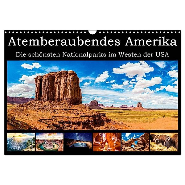 Atemberaubendes Amerika - Die schönsten Nationalparks im Westen der USA (Wandkalender 2024 DIN A3 quer), CALVENDO Monatskalender, Michael Neumayer