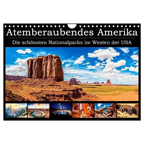 Atemberaubendes Amerika - Die schönsten Nationalparks im Westen der USA (Wandkalender 2024 DIN A4 quer), CALVENDO Monatskalender, Michael Neumayer