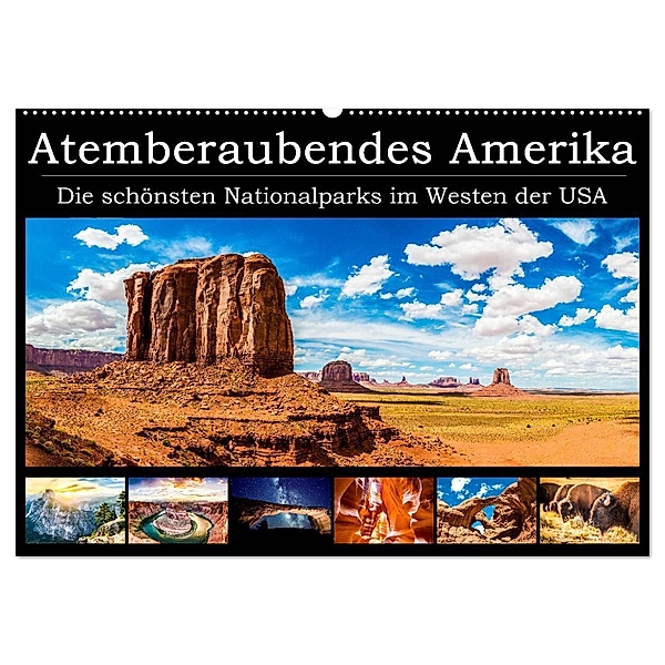 Atemberaubendes Amerika - Die schönsten Nationalparks im Westen der USA (Wandkalender 2024 DIN A2 quer), CALVENDO Monatskalender, Michael Neumayer