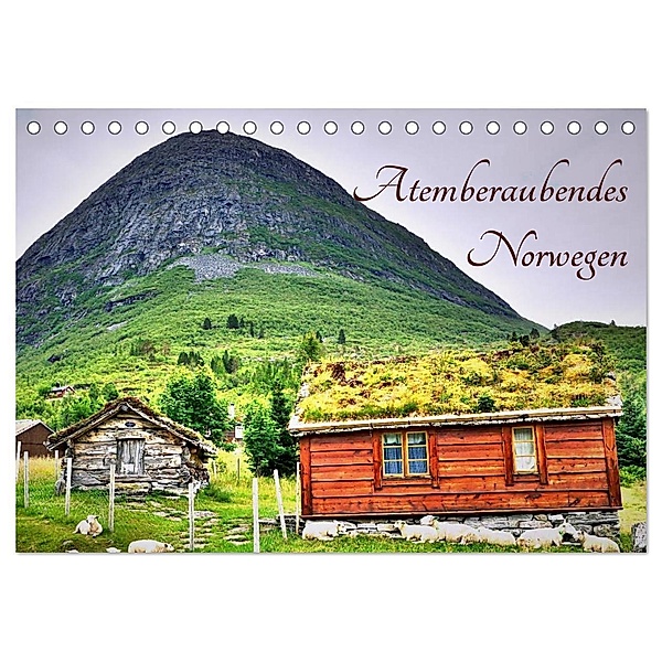 Atemberaubendes Norwegen (Tischkalender 2024 DIN A5 quer), CALVENDO Monatskalender, Kris Weber