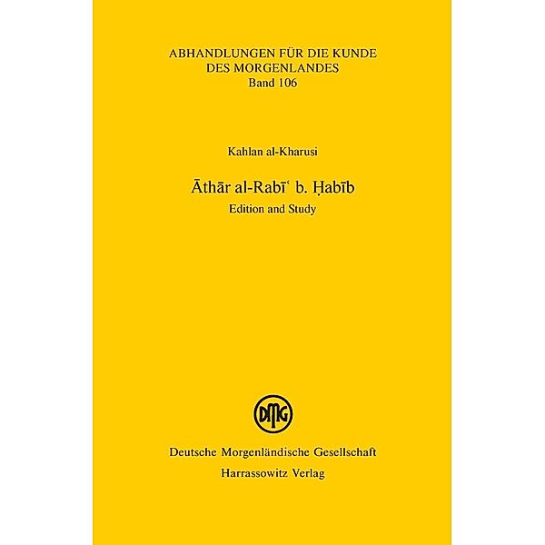 Athar al-Rabi b. Habib / Abhandlungen für die Kunde des Morgenlandes Bd.106, Kahlan Al-Kharusi