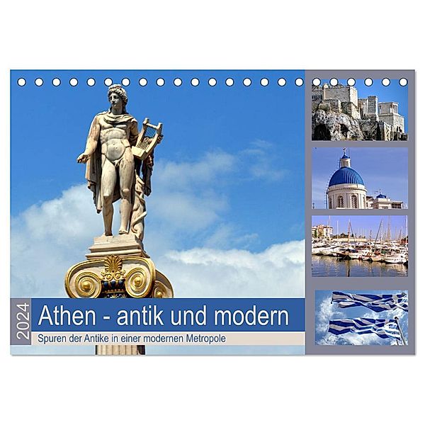 Athen - antik und modern (Tischkalender 2024 DIN A5 quer), CALVENDO Monatskalender, Pia Thauwald