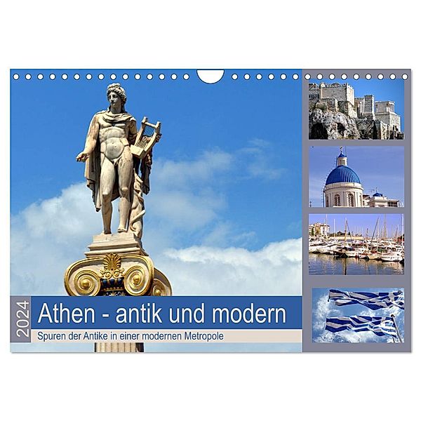 Athen - antik und modern (Wandkalender 2024 DIN A4 quer), CALVENDO Monatskalender, Pia Thauwald