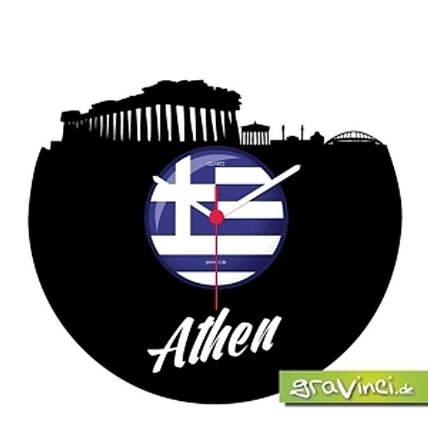Athen-Internationale Skylines, Vinyl Schallplattenuhr
