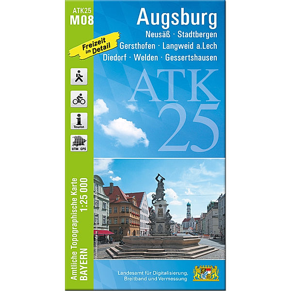 ATK25 Amtliche Topographische Karte 1:25000 Bayern / ATK25-M08 Augsburg (Amtliche Topographische Karte 1:25000)