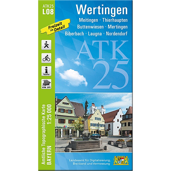 ATK25 Amtliche Topographische Karte 1:25000 Bayern / ATK25-L08 Wertingen (Amtliche Topographische Karte 1:25000)