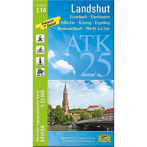 ATK25-L14 Landshut (Amtliche Topographische Karte 1:25000)