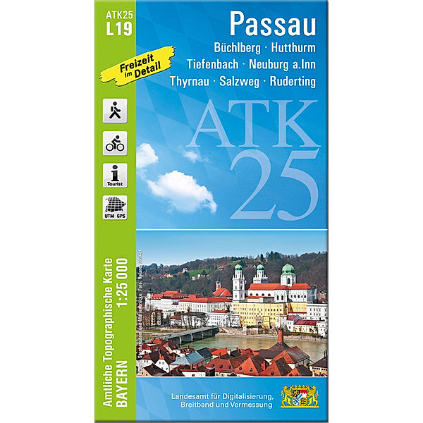 ATK25-L19 Passau (Amtliche Topographische Karte 1:25000)