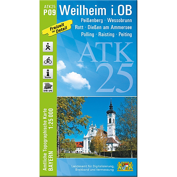 ATK25-P09 Weilheim i.OB (Amtliche Topographische Karte 1:25000)