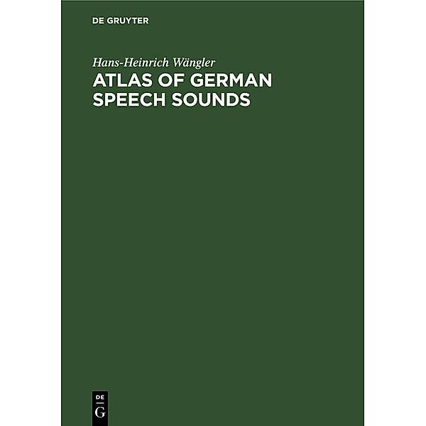 Atlas of German Speech Sounds, Hans-Heinrich Wängler