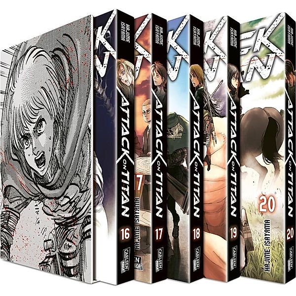 Attack on Titan, Bände 16-20 im Sammelschuber mit Extra.Bd.16-20, Hajime Isayama