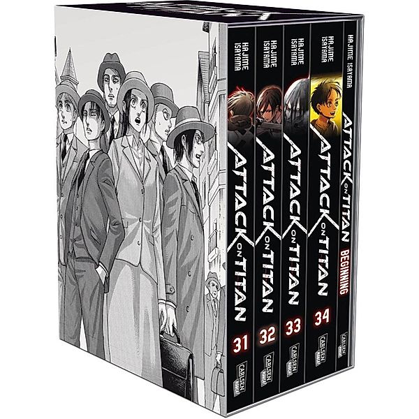 Attack on Titan, Bände 31-34 im Sammelschuber mit Extra.Bd.31-34, Hajime Isayama