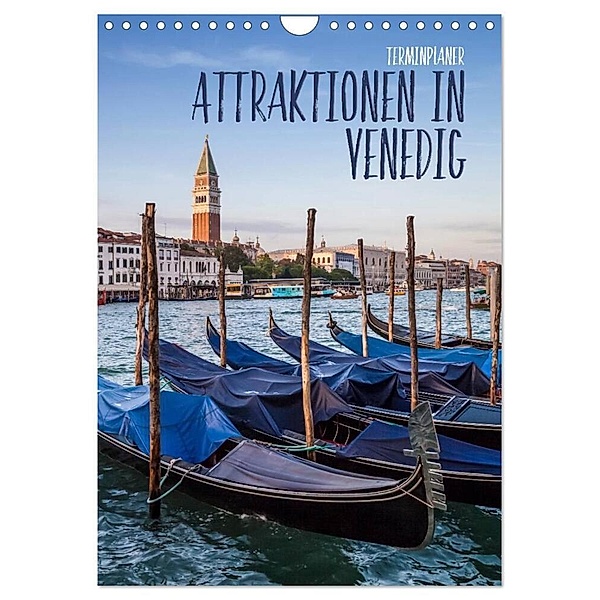 Attraktionen in Venedig / Terminplaner (Wandkalender 2024 DIN A4 hoch), CALVENDO Monatskalender, Melanie Viola